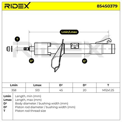 Amortyzator RIDEX 854S0379 854S0379 - foto 8