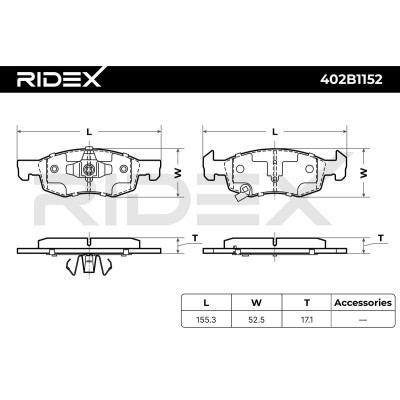 Klocki hamulcowe RIDEX 402B1152 402B1152 - foto 5