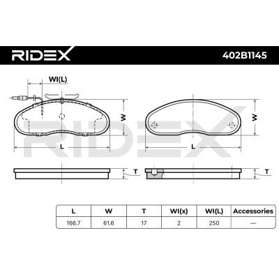 Klocki hamulcowe RIDEX 402B1145 402B1145 - foto 6