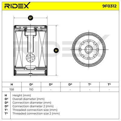 Filtr Paliwa RIDEX 9F0312 9F0312 - foto 6