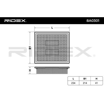 Filtr Powietrza RIDEX 8A0301 8A0301 - foto 6