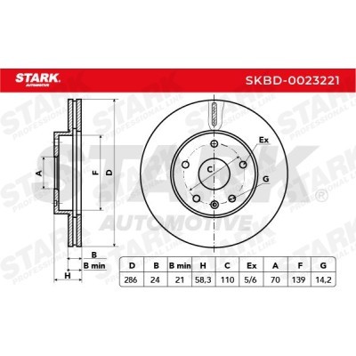 Tarcza hamulcowa Stark SKBD-0023221 SKBD-0023221 - foto 3