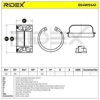 Łożysko Koła RIDEX 654W0441 654W0441 - foto 7