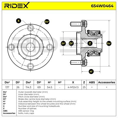 Łożysko Koła RIDEX 654W0464 654W0464 - foto 5