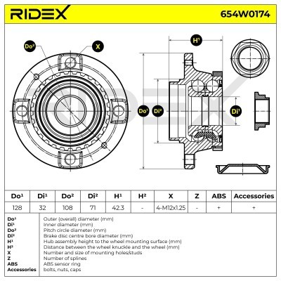 Łożysko Koła RIDEX 654W0174 654W0174 - foto 6