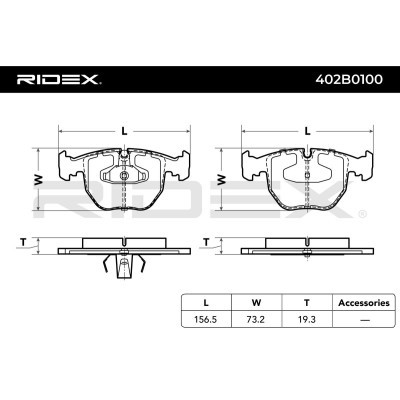 Klocki hamulcowe RIDEX 402B0100 402B0100 - foto 3