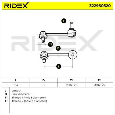 Łącznik Stabilizatora RIDEX 3229S0520 3229S0520 - foto 5