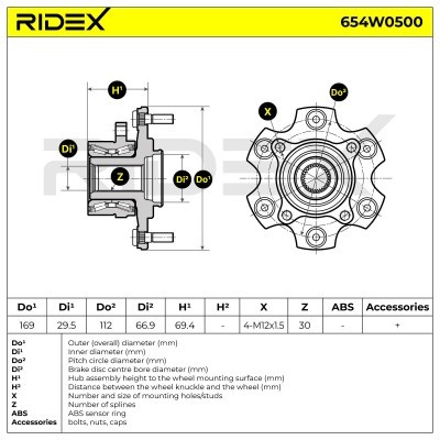 Łożysko Koła RIDEX 654W0500 654W0500 - foto 7
