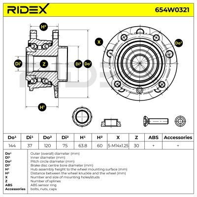 Łożysko Koła RIDEX 654W0321 654W0321 - foto 5