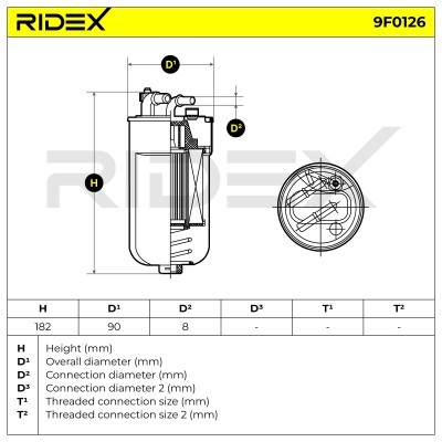 Filtr Paliwa RIDEX 9F0126 9F0126 - foto 6