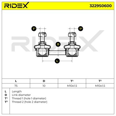 Łącznik Stabilizatora RIDEX 3229S0600 3229S0600 - foto 5