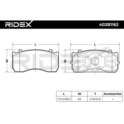 Klocki hamulcowe RIDEX 402B1162 402B1162 - foto 9