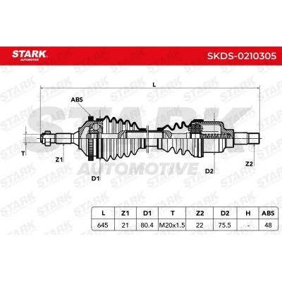 Półoś Napędowa Stark SKDS-0210305 SKDS-0210305 - foto 5