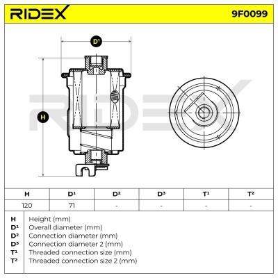 Filtr Paliwa RIDEX 9F0099 9F0099 - foto 5