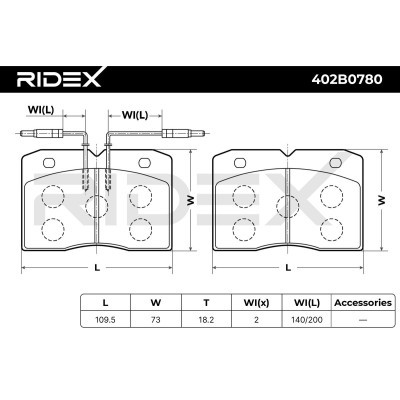 Klocki hamulcowe RIDEX 402B0780 402B0780 - foto 7