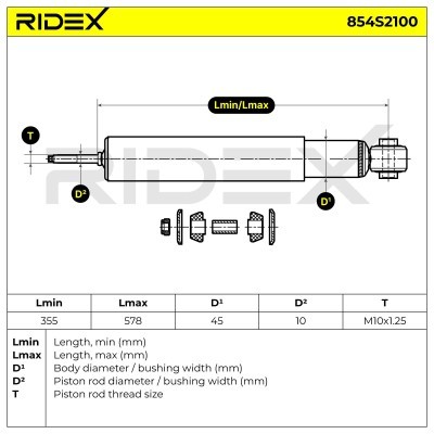 Amortyzator RIDEX 854S2100 854S2100 - foto 7