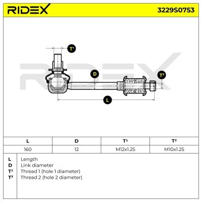 Łącznik Stabilizatora RIDEX 3229S0753 3229S0753 - foto 6