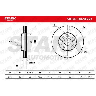 Tarcza hamulcowa Stark SKBD-0020339 SKBD-0020339 - foto 5