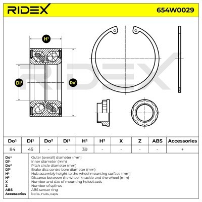 Łożysko Koła RIDEX 654W0029 654W0029 - foto 6