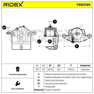 Zacisk Hamulcowy RIDEX 78B2169 78B2169 - foto 6