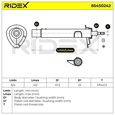 Amortyzator RIDEX 854S0242 854S0242 - foto 8
