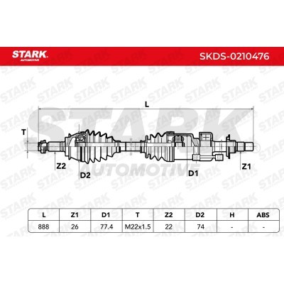 Półoś Napędowa Stark SKDS-0210476 SKDS-0210476 - foto 7