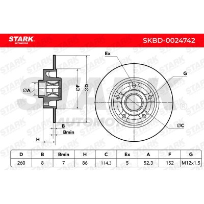 Tarcza hamulcowa Stark SKBD-0024742 SKBD-0024742 - foto 5