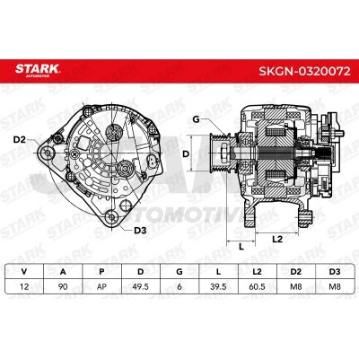 Alternator Stark SKGN-0320072 SKGN-0320072 - foto 6