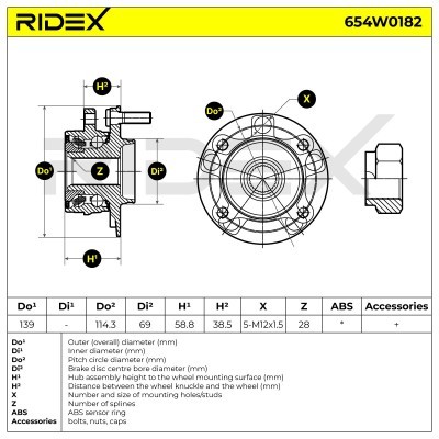 Łożysko Koła RIDEX 654W0182 654W0182 - foto 3