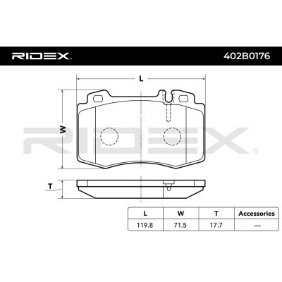 Klocki hamulcowe RIDEX 402B0176 402B0176 - foto 4