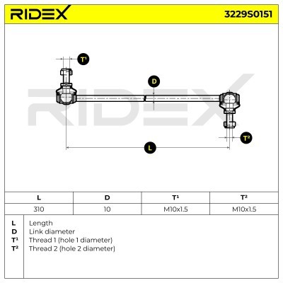 Łącznik Stabilizatora RIDEX 3229S0151 3229S0151 - foto 9