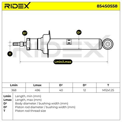 Amortyzator RIDEX 854S0558 854S0558 - foto 8
