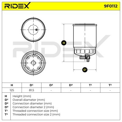 Filtr Paliwa RIDEX 9F0112 9F0112 - foto 6