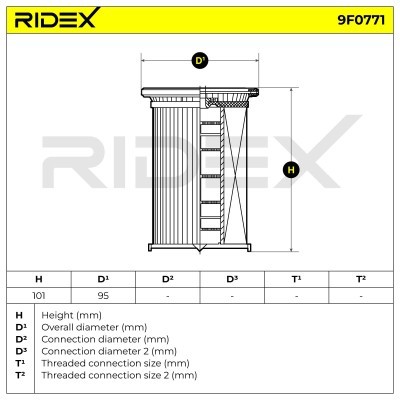 Filtr Paliwa RIDEX 9F0771 9F0771 - foto 5