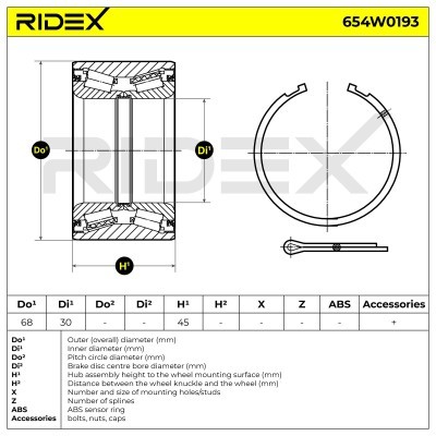 Łożysko Koła RIDEX 654W0193 654W0193 - foto 6