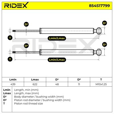 Amortyzator RIDEX 854S17799 854S17799 - foto 3