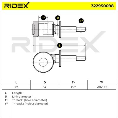 Łącznik Stabilizatora RIDEX 3229S0098 3229S0098 - foto 5