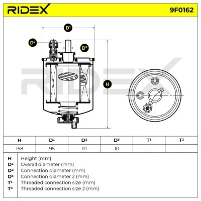 Filtr Paliwa RIDEX 9F0162 9F0162 - foto 5