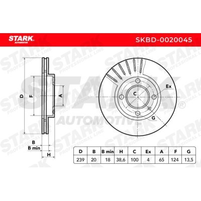 Tarcza hamulcowa Stark SKBD-0020045 SKBD-0020045 - foto 7