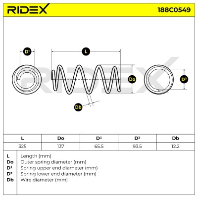 Sprężyna Zawieszenia RIDEX 188C0549 188C0549 - foto 6
