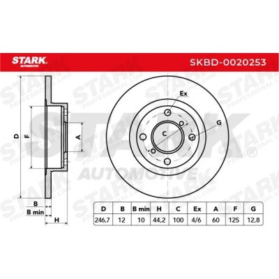 Tarcza hamulcowa Stark SKBD-0020253 SKBD-0020253 - foto 4