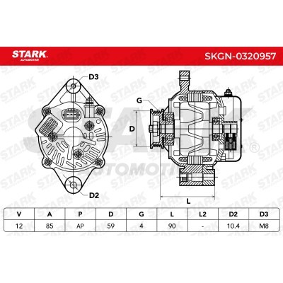 Alternator Stark SKGN-0320957 SKGN-0320957 - foto 7
