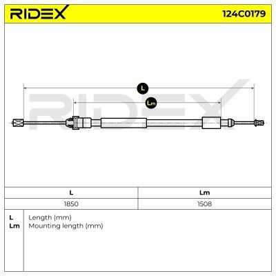 Linka Hamulca Ręcznego RIDEX 124C0179 124C0179 - foto 5