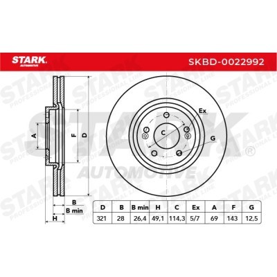 Tarcza hamulcowa Stark SKBD-0022992 SKBD-0022992 - foto 5