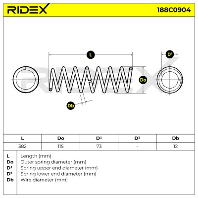 Sprężyna Zawieszenia RIDEX 188C0904 188C0904 - foto 6