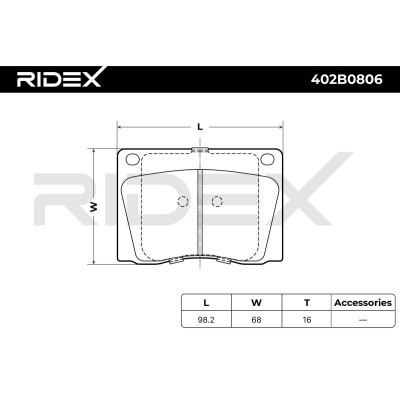 Klocki hamulcowe RIDEX 402B0806 402B0806 - foto 6