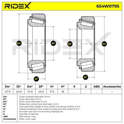 Łożysko Koła RIDEX 654W0795 654W0795 - foto 7