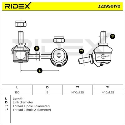 Łącznik Stabilizatora RIDEX 3229S0170 3229S0170 - foto 5