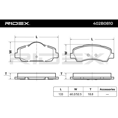 Klocki hamulcowe RIDEX 402B0810 402B0810 - foto 6