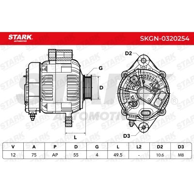 Alternator Stark SKGN-0320254 SKGN-0320254 - foto 6